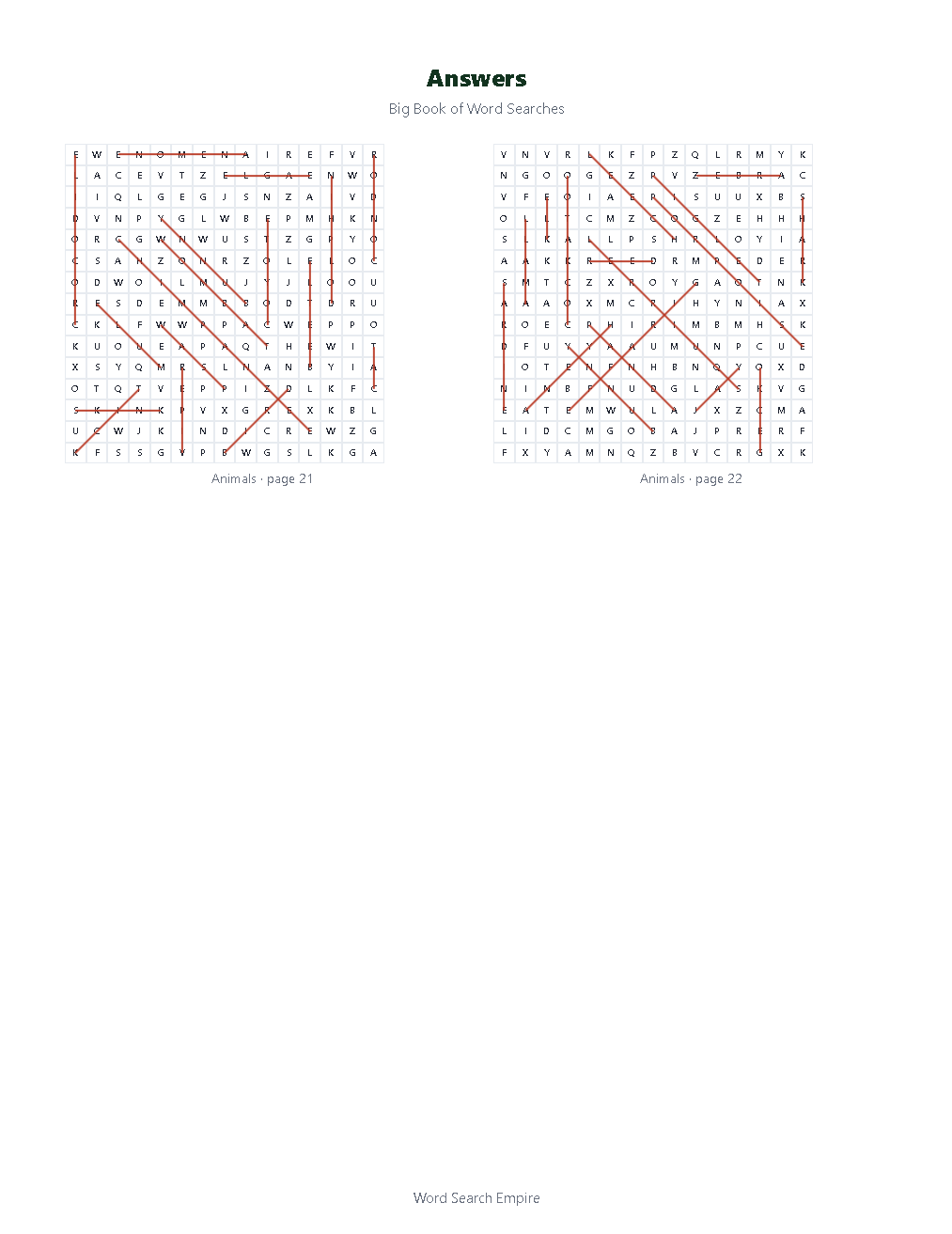 An answer-key page from a Deluxe book: each solution is drawn through a miniature grid.